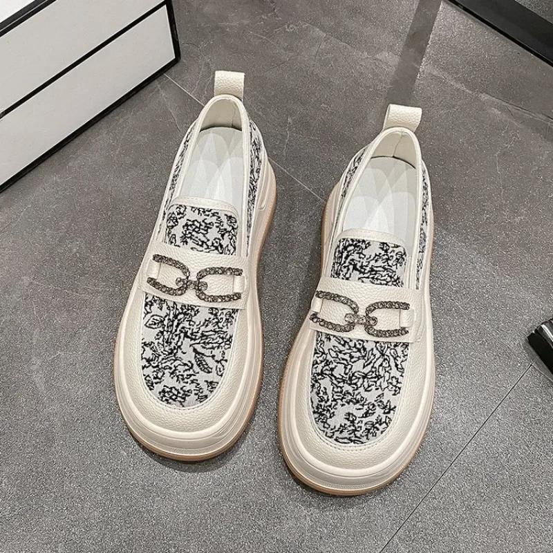 2024 Новые женские повседневные туфли Кроссовки на толстой платформе с клином и скрытым каблуком Женская обувь для отдыха Летние кроссовки для женщин