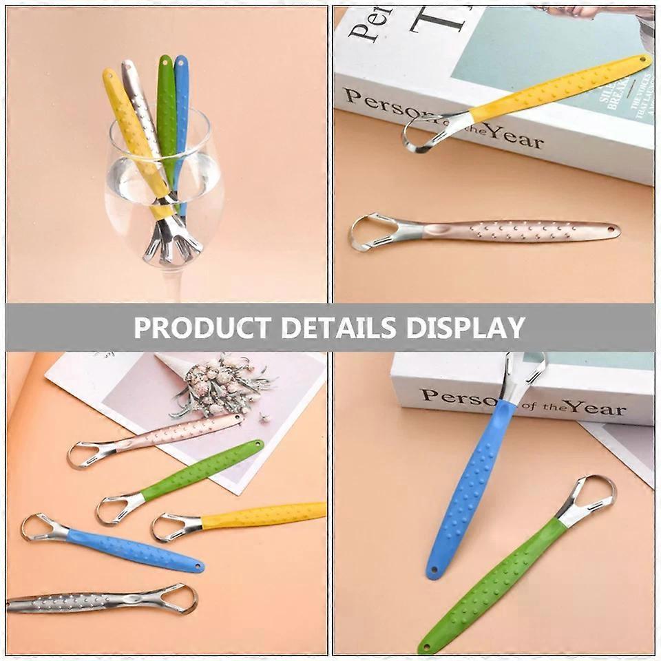 Tongue Scraper, 3 Pcs Adult Tongue Cleaner for Coating Removal