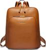 Бизнес подлинный рюкзак для больших поездок на работу в коричневый ALB06Z [Enmain] женский рюкзак, кожаный, 3-сторонний женский, плечевой, легкий, вместимость,