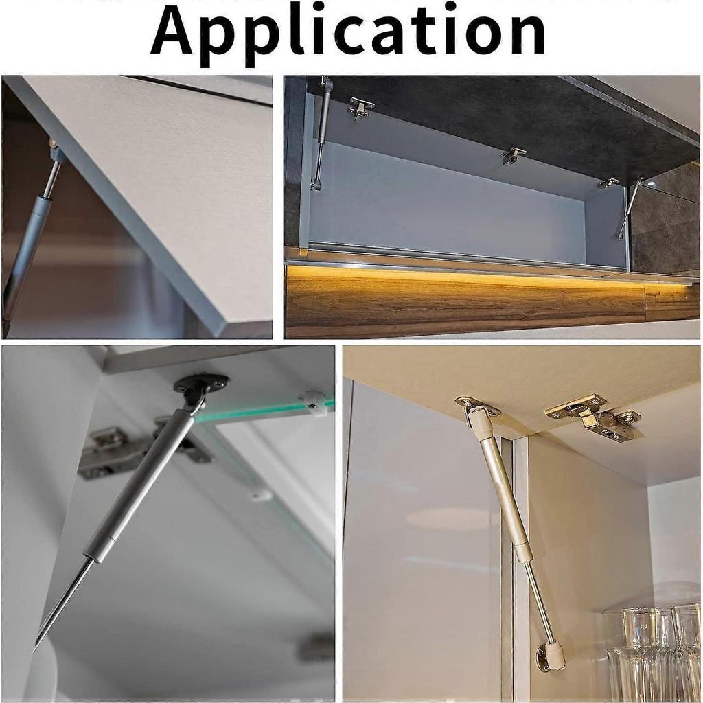 4 Pieces Hydraulic Gas Struts, 100N/10KG Hydraulic Cabinet Struts Spring Gas Shock Absorbers Pneumatic Arm for Kitchen Cabinet Door Lift ZeGoods