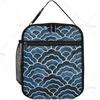 Многоразовая портативная сумка для обеда Navy Blue Wave для женщин и мужчин, изолированный ланч-бокс с застежкой-молнией, сумка-холодильник для работы, пикника, кемпинга
