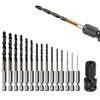 Набор из 16 шт. сверл HSS с шестигранным хвостовиком и кобальтом для сверления дерева и металла, 15 сверл и адаптер-удлинитель 1,5-6,5 мм