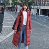 Cotton-Padded Jacket Women's New Style Korean  Mid-Length Over-The-Knee Cotton-Padded Jacket With Hooded Padded Jacket