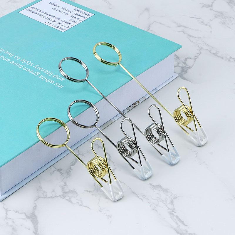 Двусторонний нескользящий зажим-фиксатор для заметок и фотографий «рыбий хвост» для экранов и карточек супермаркета