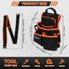 Electrician Tools Bag with 5 Internal Pockets & Hammer Holder Multifunctional Adjustable Oxford Cloth Tool Belt  for Carpenter