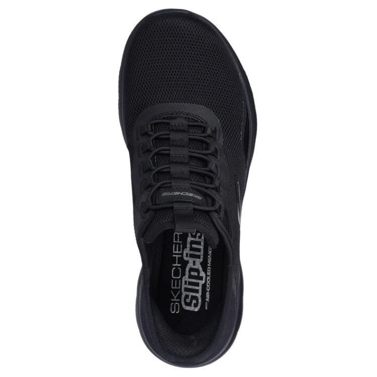 Skechers Слипоны Удобные Низкие Повседневные Кроссовки Женские Черный 150118-BBK
