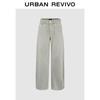 UR 2025 Autumn Women's Washed Curved Casual Trousers