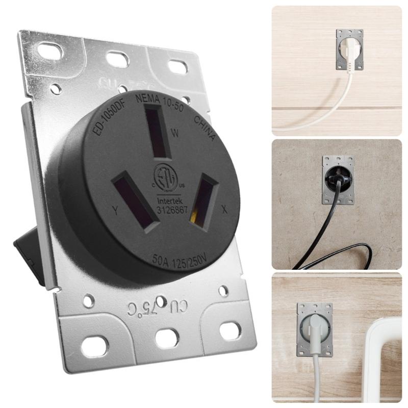 Industrial Socket NEMA 10 50P 125/250V Receptacle Outlet For Indoor and Outdoor In Residential Commercial Applications