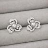Women's Hanbok Wedding Frill Petal Classic Pearl Earrings