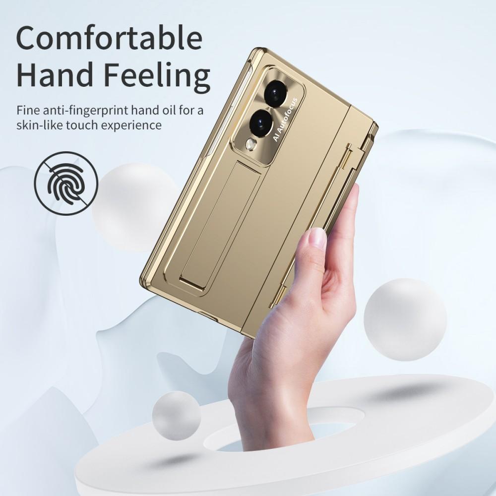 Plating For Samsung Galaxy Z Fold 8 7 6 5G Case Magnetic Wireless Charger Hinge Protective Front Protection Film Back Cover