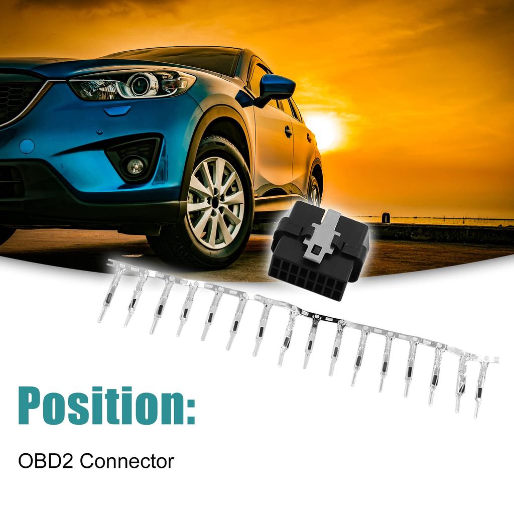 ACROPIX OBD2 Connector OBD2 Car Connector Male Adapter Socket with 16 Terminals Black