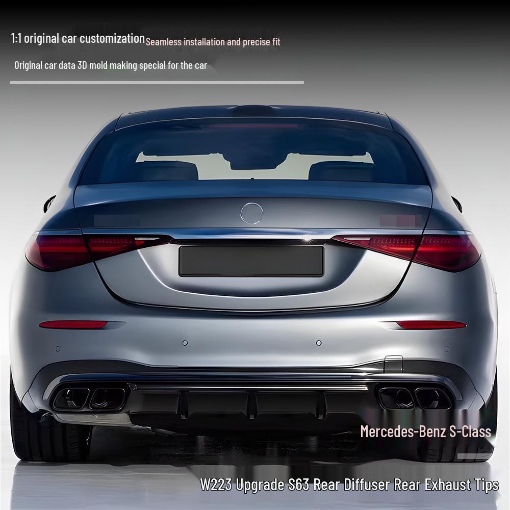 Mercedes-Benz S-Class W223 (21+) S63 Rear Diffuser Tailpipes - Quality Warranty
