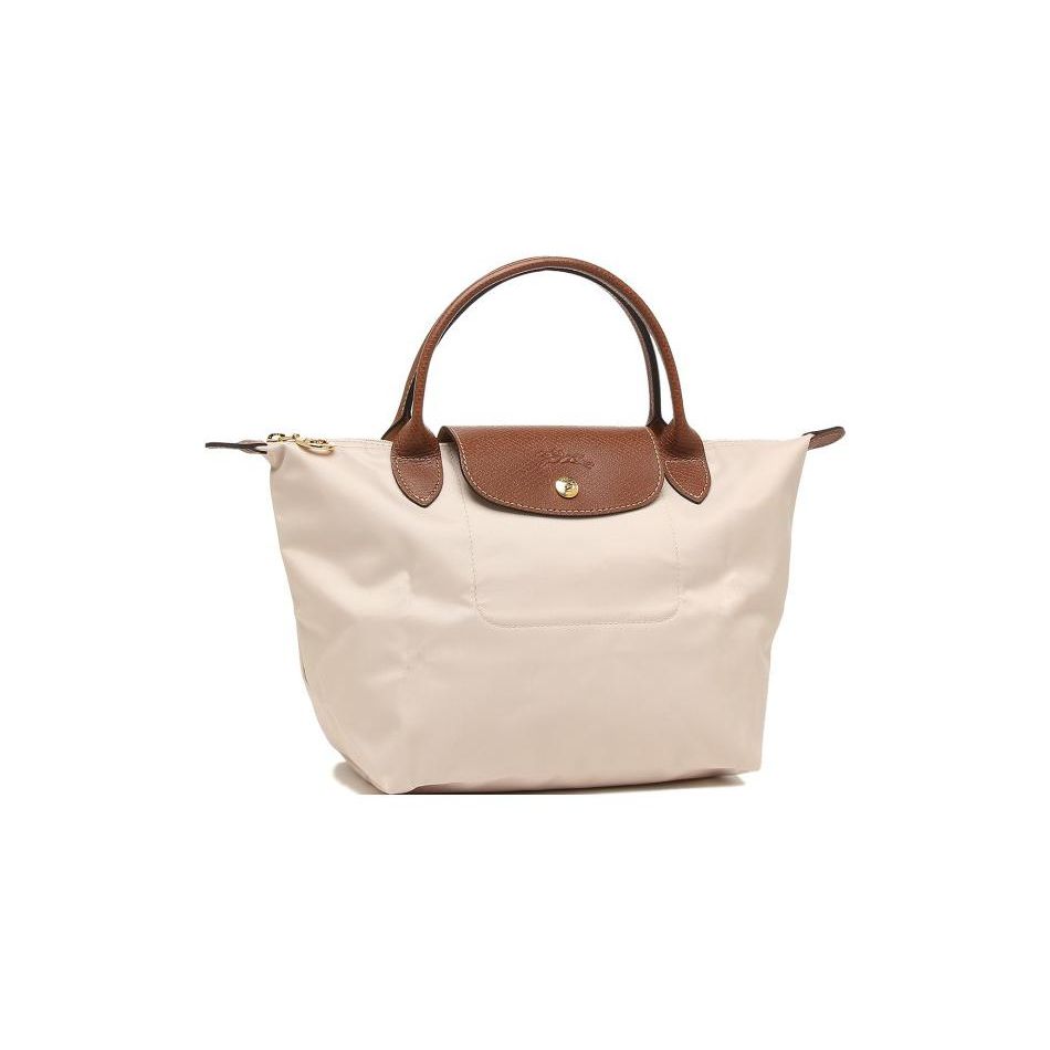 Longchamp Le Pliage 23 Сумка-тоут на кнопке-молнии с короткими ручками из холста и кожи Женская сумка-тоут Цвет бумаги 1621089P71