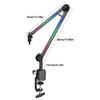 Rotatable LED Mic Arm Stand LED Boom Arm Adjustable Mic Stand for Professional Recording Home Studio Broadcasting
