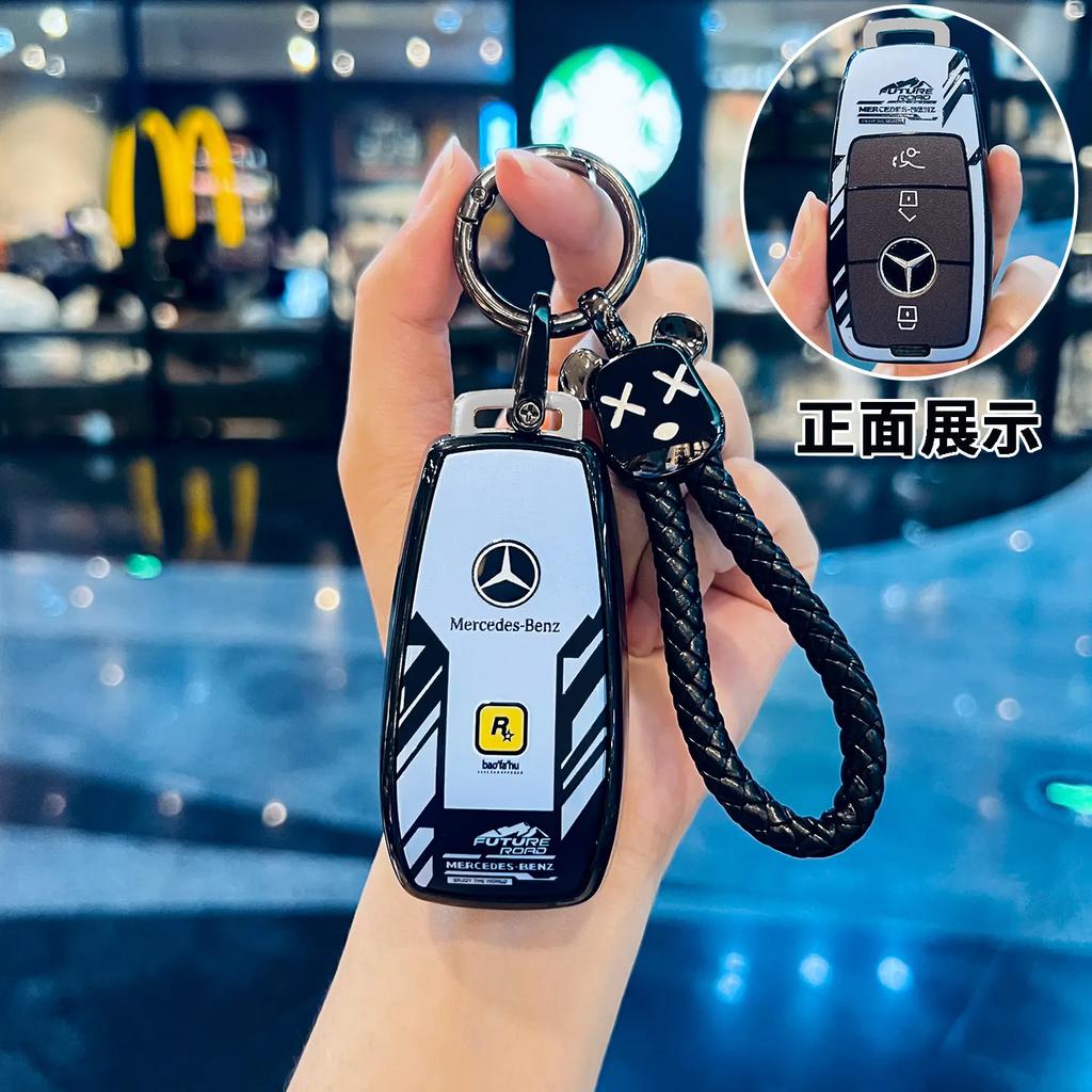 TXF4 Fashion TPU Car Key Case Cover For Mercedes Benz A C E S G Class GLC CLE CLA GLB GLS W177 W205 W213 W222 X167 AMG Keychain Fob