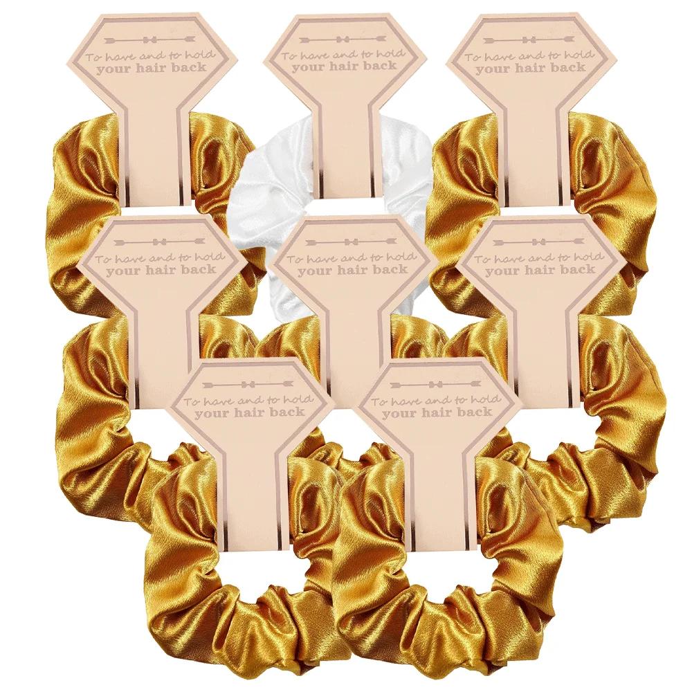 1set Bridal Shower Hair Ties Scrunchies Team Bride Bridesmaids Wrist Decors Wedding Gifts for Bachelorette Hen Party Souvenirs