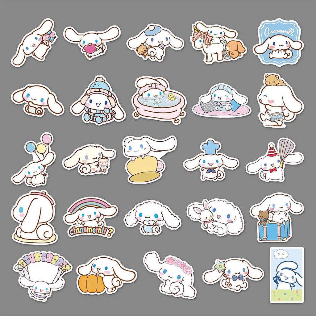50 мультяшных наклеек с граффити Cinnamoroll для планшетов, холодильников и автомобилей