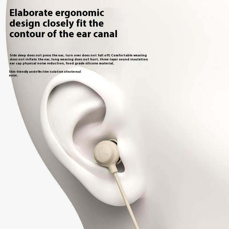Наушники S8 Sleep, Проводные внутриканальные наушники для сна, Специальный вариант для сна на боку, Звукоизоляция, Шумоподавление, Высокое качество звука при обучении, Отсутствие давления на уши