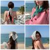 Spring And Summer Satin Long Scarf For Women Sunscreen Shawl Fashionable Beauty Scene Satin Long Scarf Versatile Travel Scarf