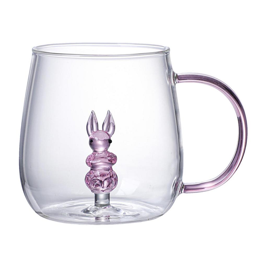 Кактус / Маленький кит Стеклянная чашка Трехмерная форма животного и растения Чашка для кофе, молока, напитков Милая прозрачная стеклянная чашка