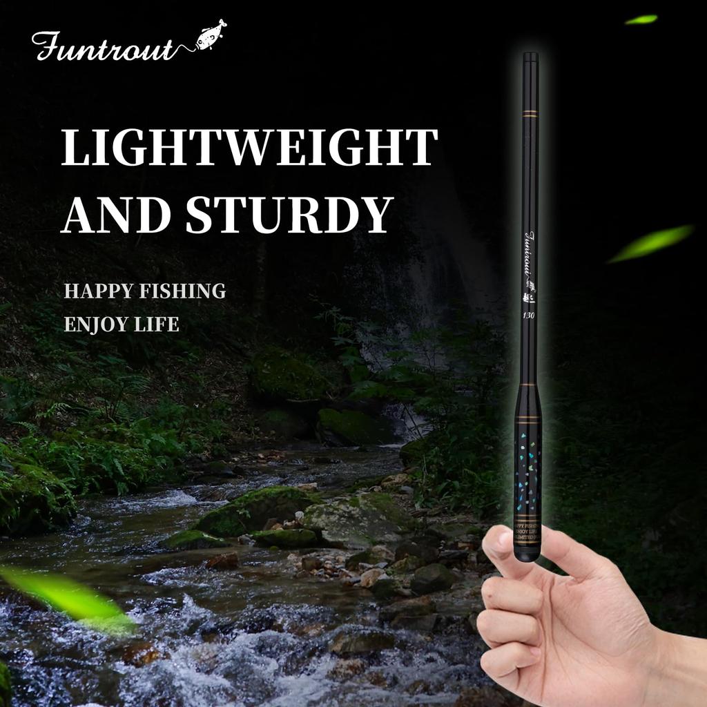 SeaQuest Funtiout 130cm Quaint Pocket Size Telescoping Fishing Rod Qu Funtiout 130