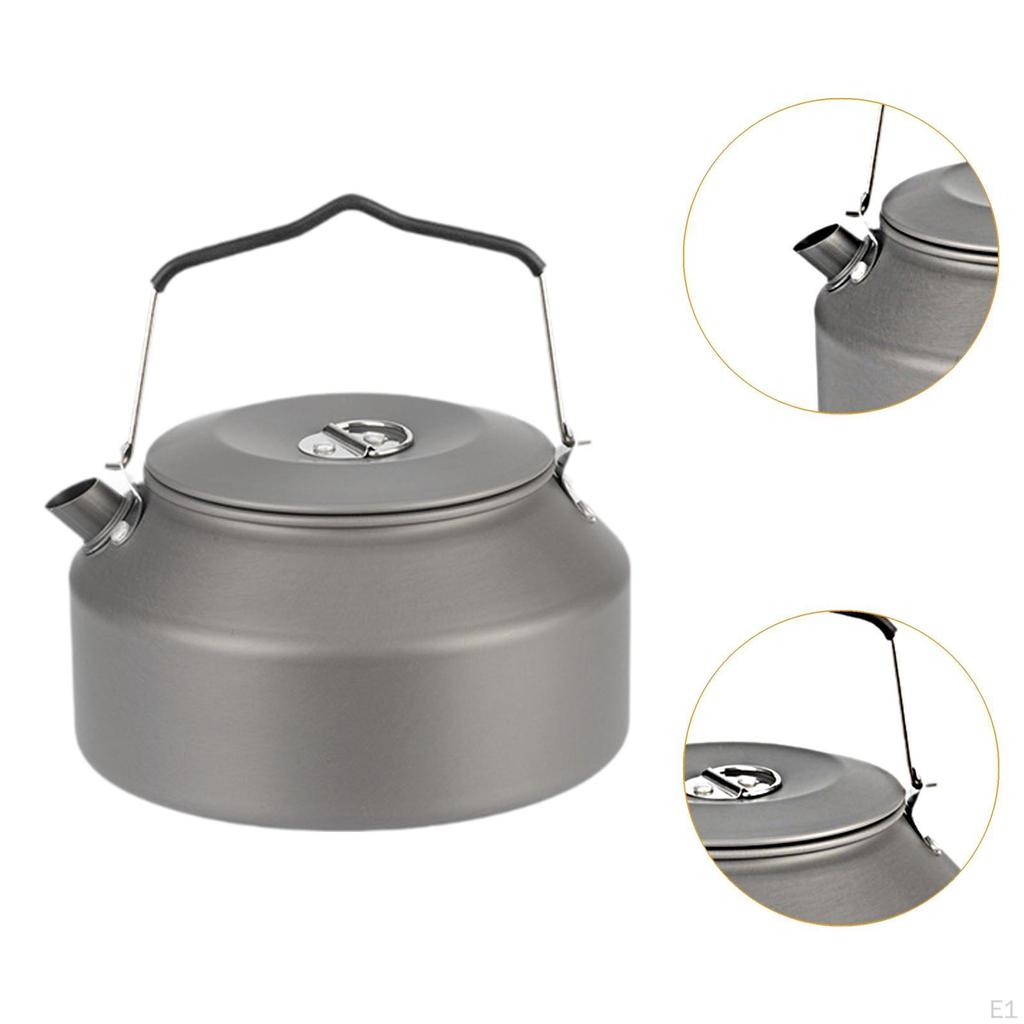 Camping Kettle 1.6L Water Cooking Teapot Pot Aluminum for Travel