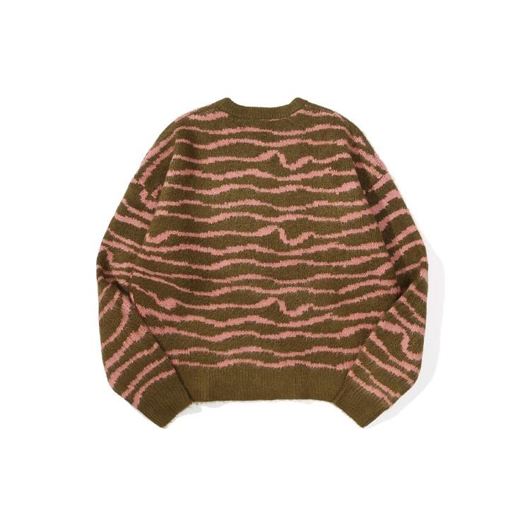 Drew House Sketch Mascot Squiggle Sweater 'Olive Mauve' Men's DR-FW21-090