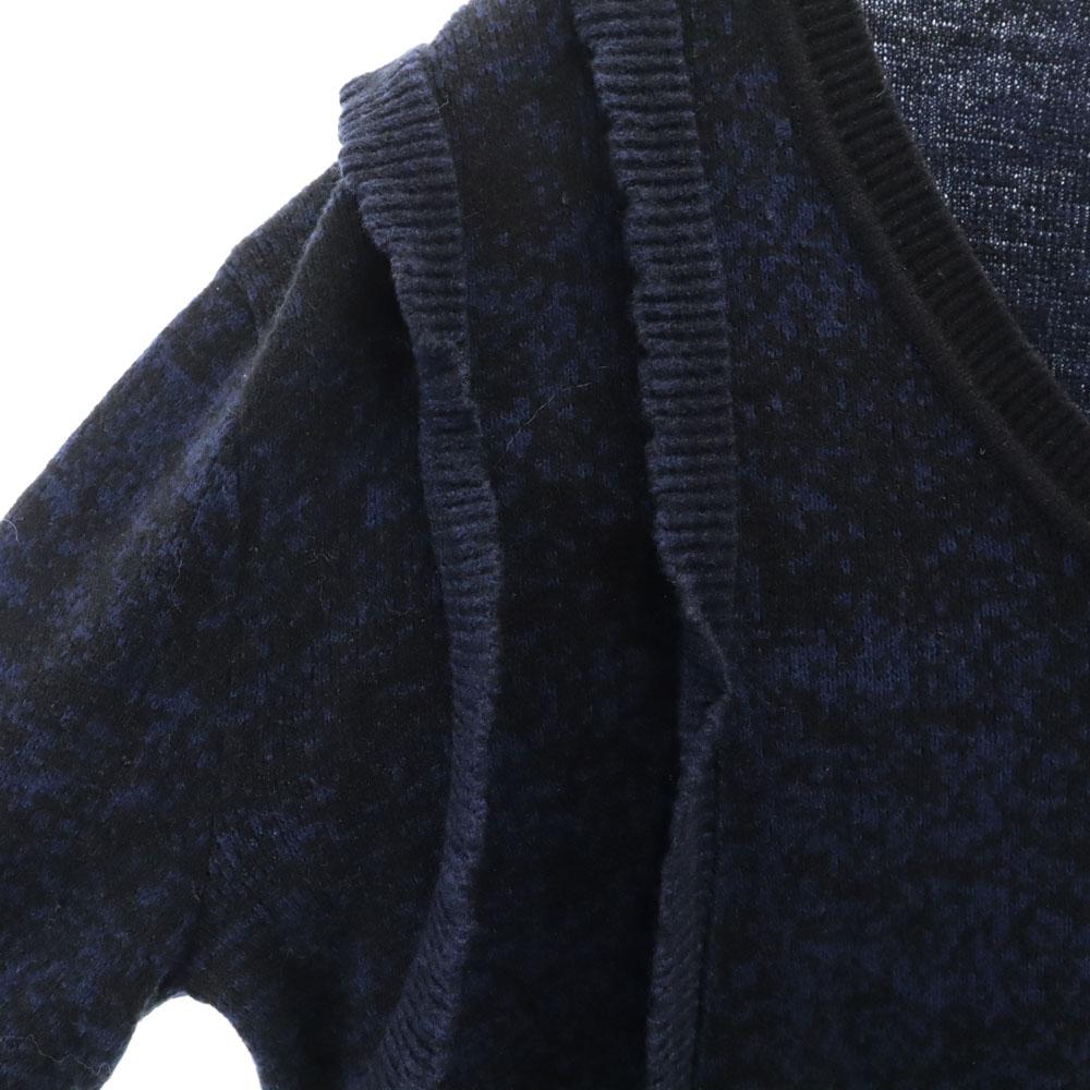 Costume National Сделано в Японии Шерстяная смесь Свитер вязаный с длинным рукавом и V-образным вырезом Женский Б/У