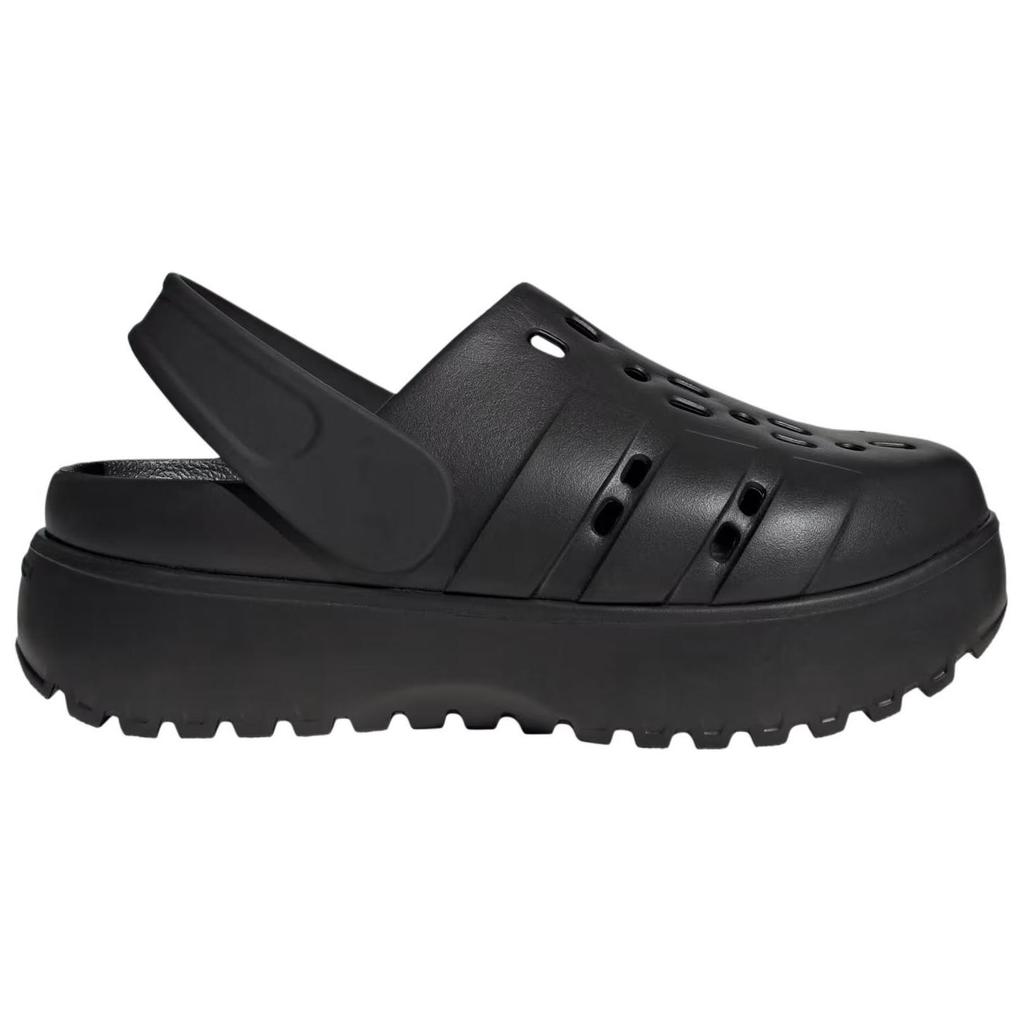 adidas Adilette Платформа Клог Тройной Черный Женские Кроссовки Основной-Черный JP9577