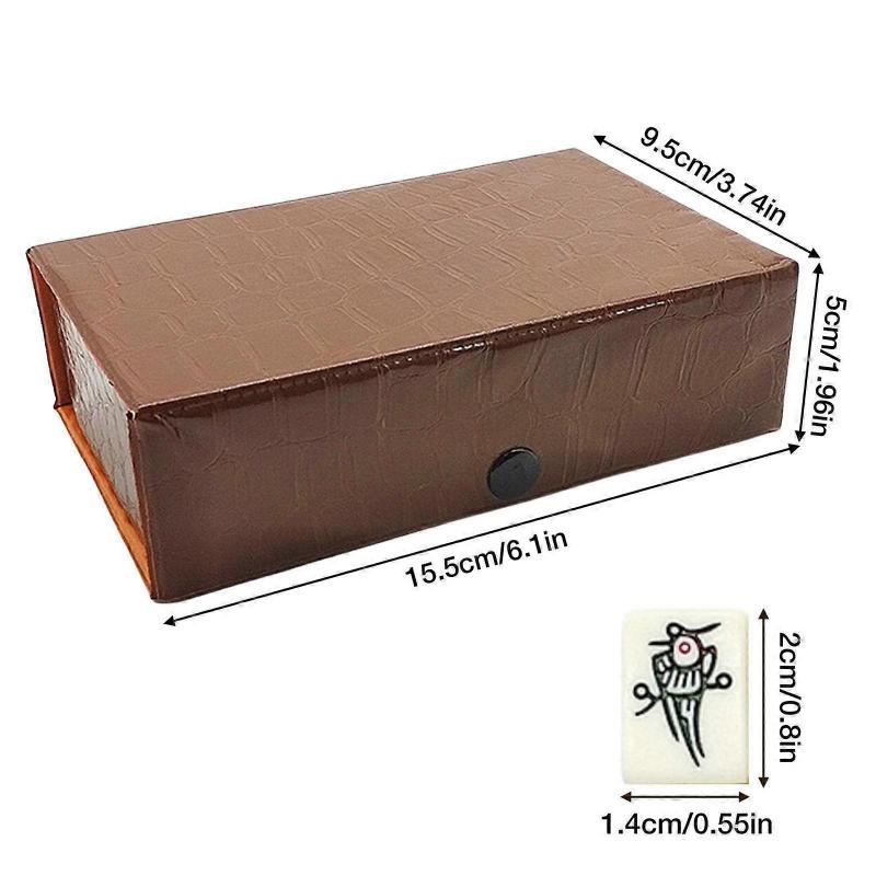 Игрушки Мини Портативный Маджонг Изысканная Коробка из Змеиной Кожи Карманный Портативный Мини Маджонг Туризм И Развлечения Маджонг