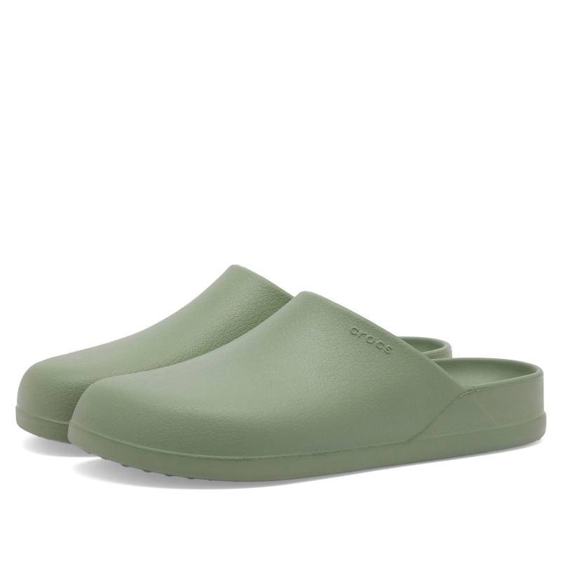 Crocs Удобные простые шлепанцы на пальцы унисекс зеленые