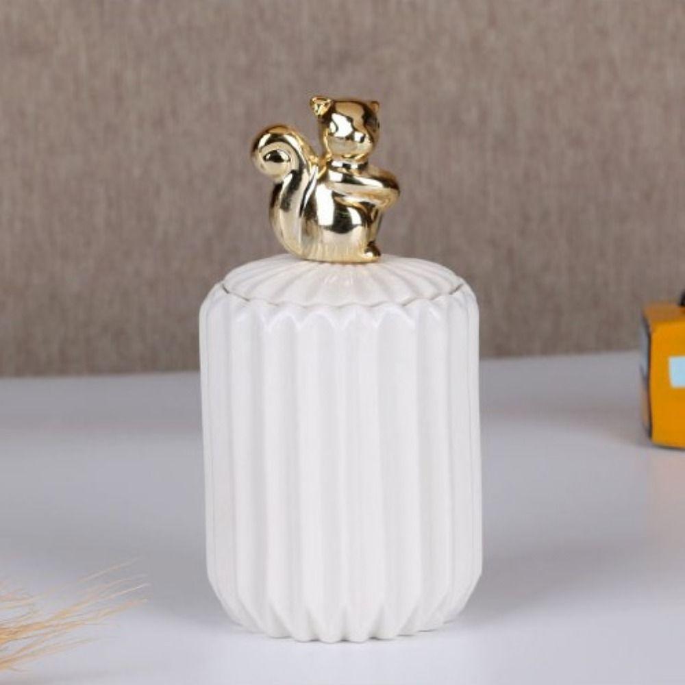 Desktop Small Animal Cotton Swab Storage Box Jewerly Box Toothpick Jar Toothpick Storage