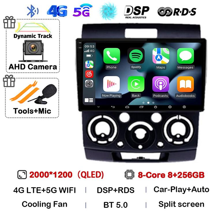 Android 14 автомобильный радиоприемник стерео для Ford Everest Ranger Mazda BT50 BT-50 2006 2007 2008 2009 2010 2011 мультимедийный проигрыватель головное устройство