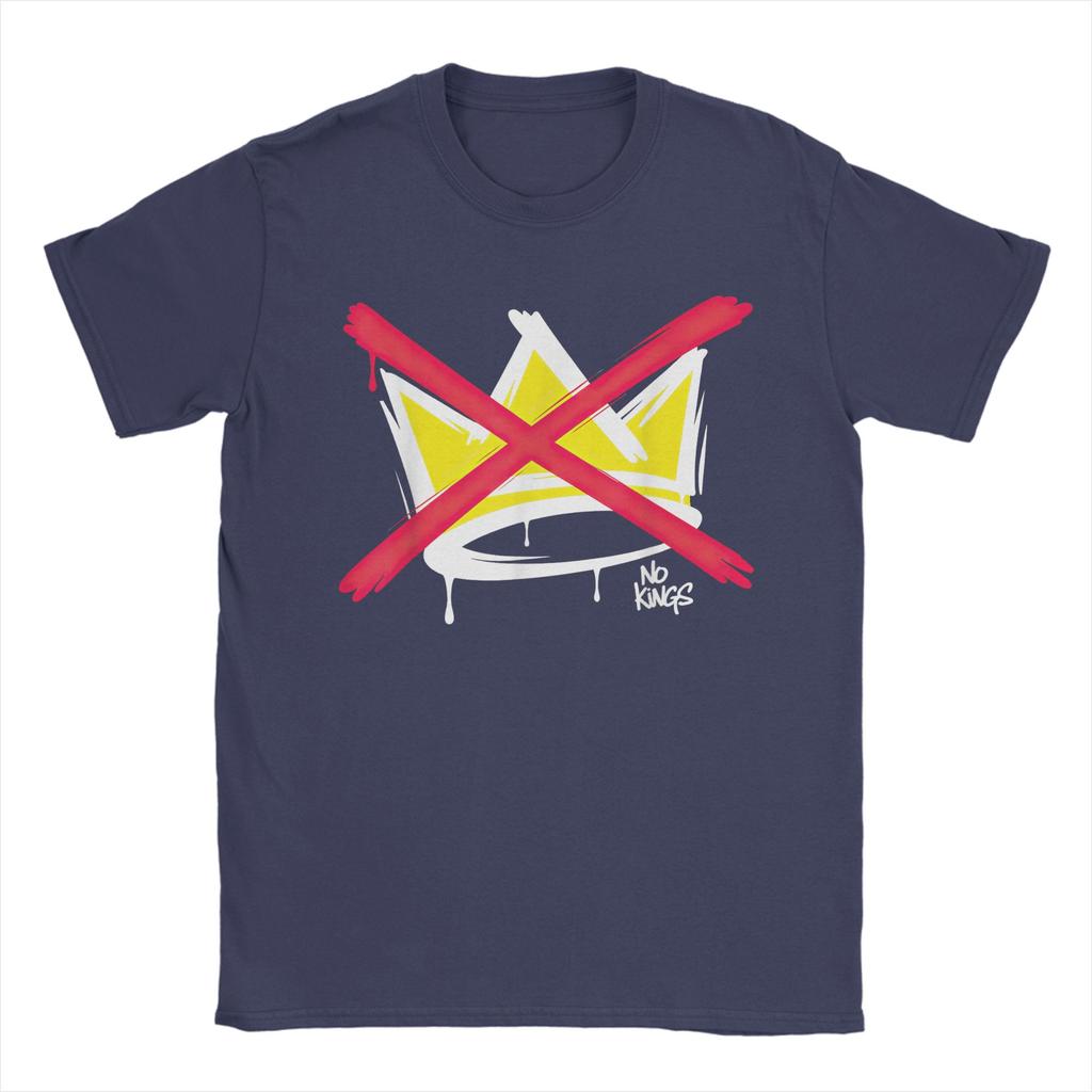 Unisex No Kings T Shirts Pure Cotton Clothes Unique Short Sleeve Crewneck Tees Summer TShirts