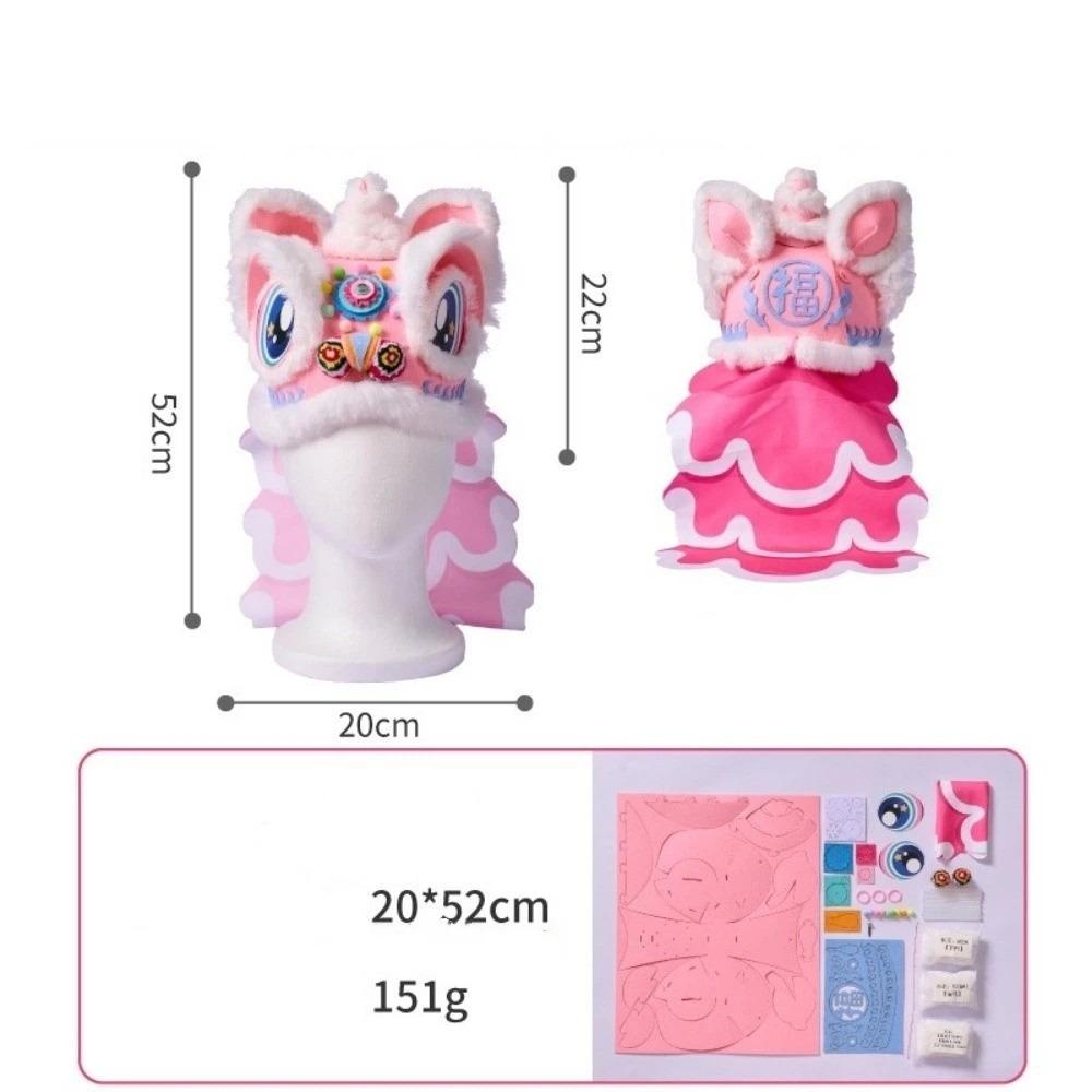 Plush Handmade Headwear Non Woven Headwear Props Gift Lion Dance Hat  Children's Crafts