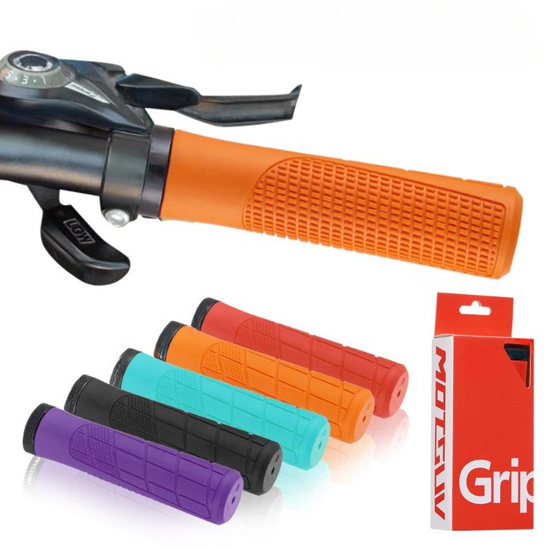 1 пара велосипедных ручек для руля, ручки для горного велосипеда, односторонние фиксируемые ручки, противоскользящие амортизирующие ручки для складного велосипеда, сквозные ручки