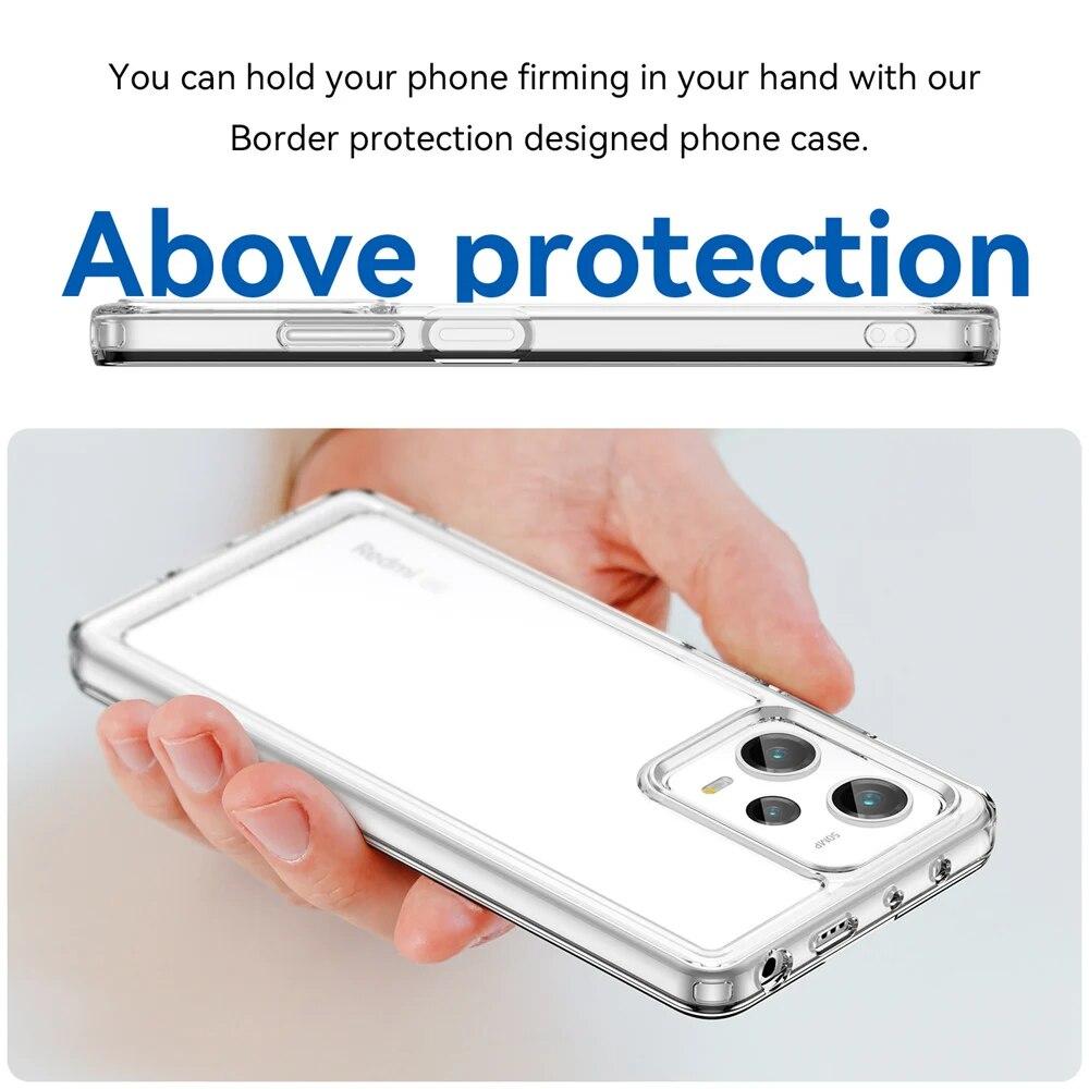 KEYSION Прозрачный противоударный чехол для Redmi Note 12 Pro + 5G 12S 11 Pro + 11S силиконовый чехол из ТПУ для телефона Xiaomi POCO X5 Pro 5G