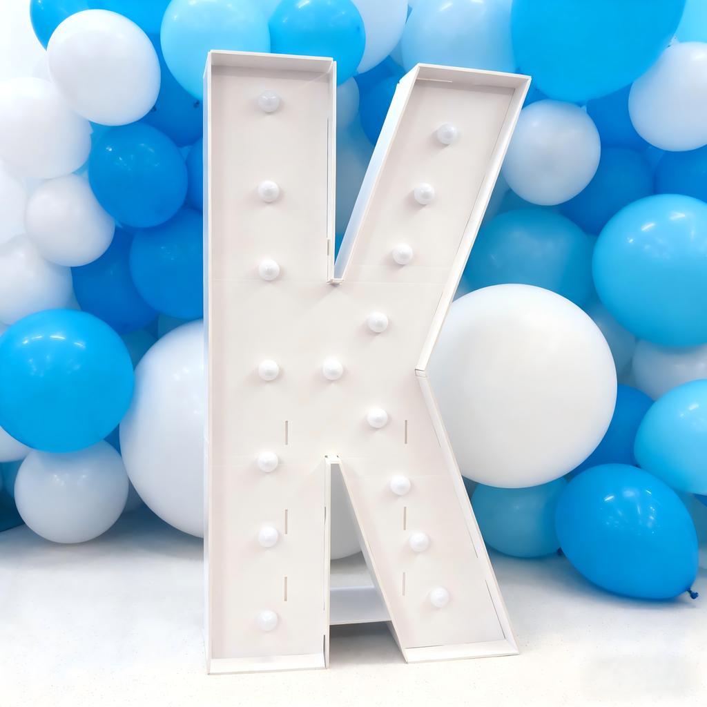 С светодиодной подсветкой Cool White, Letter KT Board 4 фута/120 см – Фон для свадьбы, дня рождения, Декор, Декор для выпускного вечера – Световой знак-вывеска
