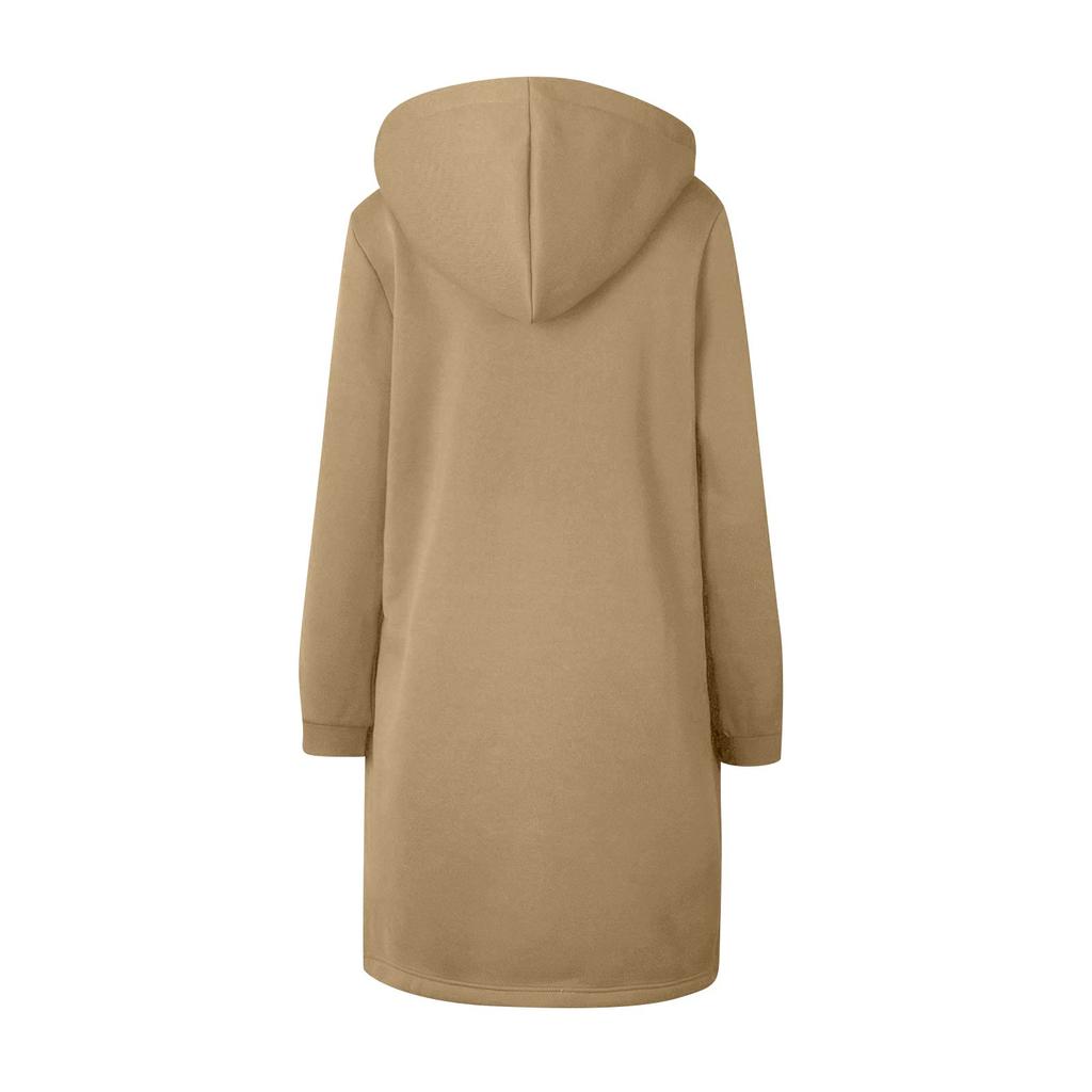 Женские толстовки на молнии, оверсайз, флисовые, длинные, пуловер с капюшоном, повседневные, с длинным рукавом, осенняя куртка-худи