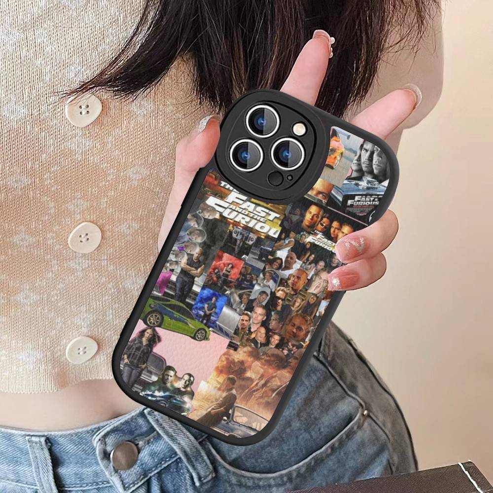 Чехол для телефона из серии фильмов Форсаж F-Furious для iPhone 11 12 13 14 15 16 Pro Max Mini Plus Мягкий кожаный чехол
