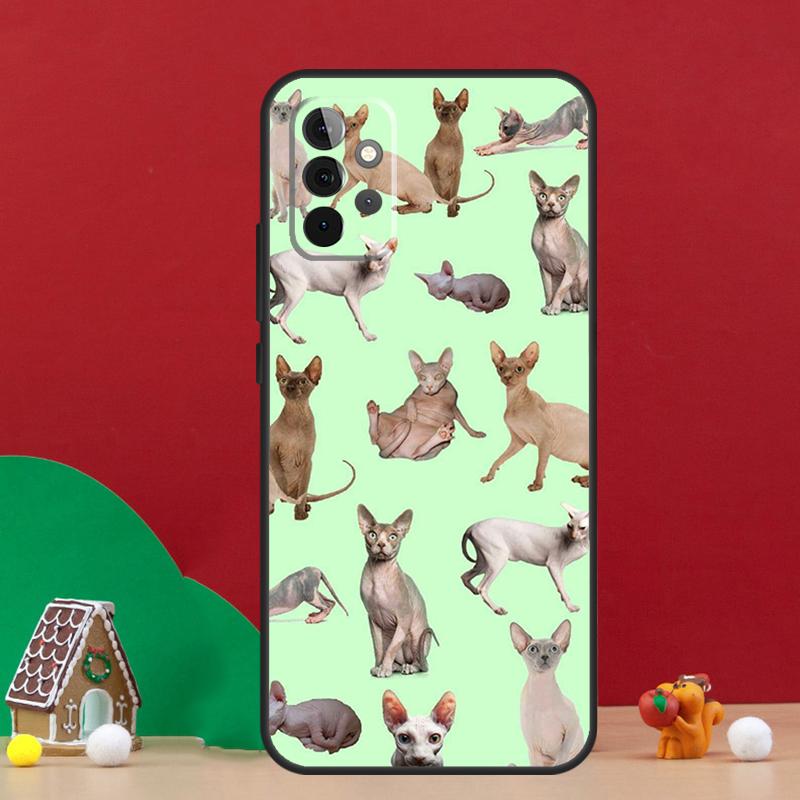 Sphynx Cat Case For Samsung Galaxy A17 A06 A16 A56 A36 A54 A34 A14 A52 A32 A13 A23 A33 A53 A15 A35 A55