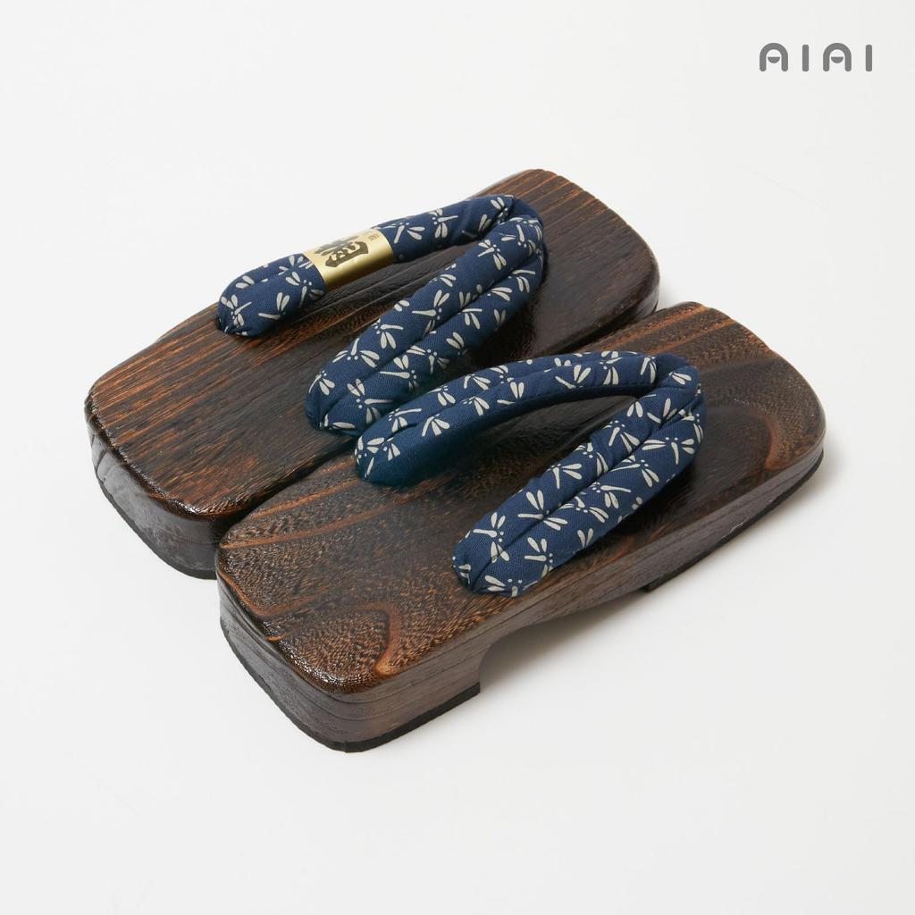 Мужские сандалии-гэта Aiai из обожженной древесины павловнии с толстыми ремешками для комфорта и устойчивости (Стиль Укон) (Японские размеры обуви, Взрослые, Алфавит) Томбо, LL