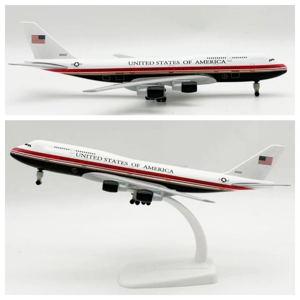 20 см Модель самолета ВВС США Air Force One B747 Металлическая литая модель самолета со стойкой и колесами Коллекционная модель для любителя авиации Подарок