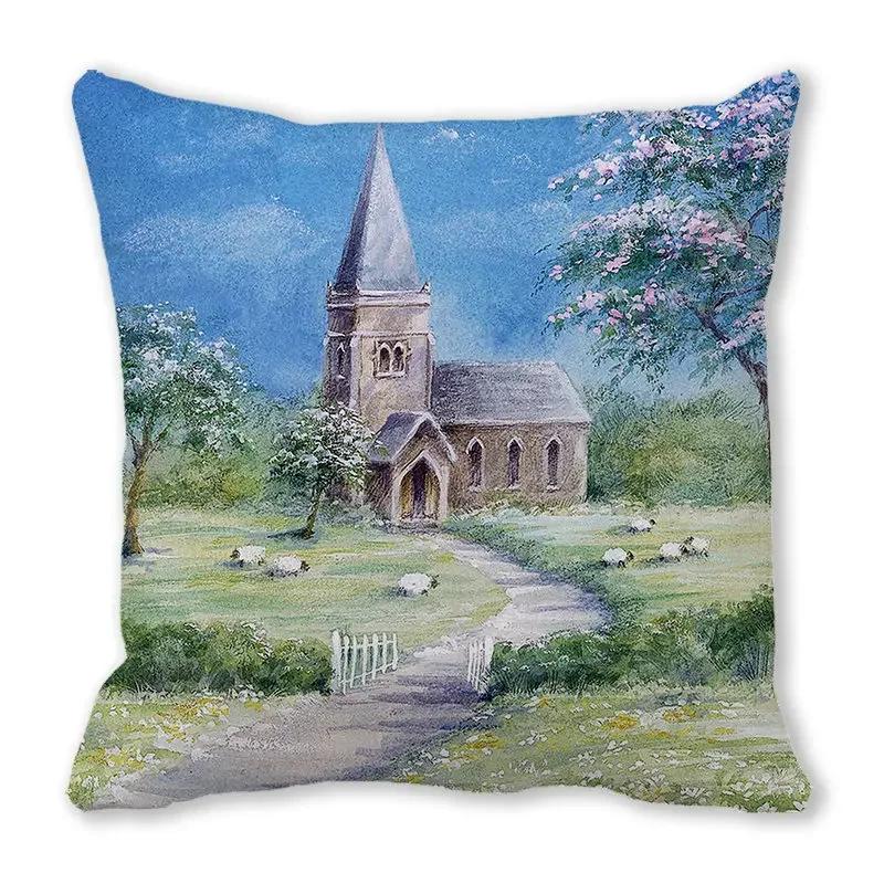 Домашний Декор Весенне-Летняя Наволочка Животное Кошка Собака Утка Овца Принт Чехол для Подушки Диван Полиэстер Фунда Де Альмоада