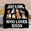 Black-themed cartoon animals Printed Blanket for Sofa Bed Travel Camping Living Room Office Conditioning Blanket