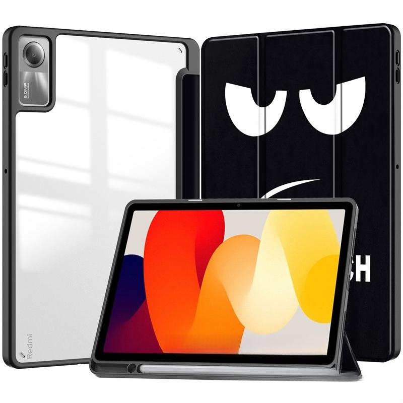 Совместим с lenovo xiaoxin Pad 2024 TB331 Tab M11 TB330 Чехол для планшета Акриловый Прозрачный Трехскладной Противоударный Кожаный чехол