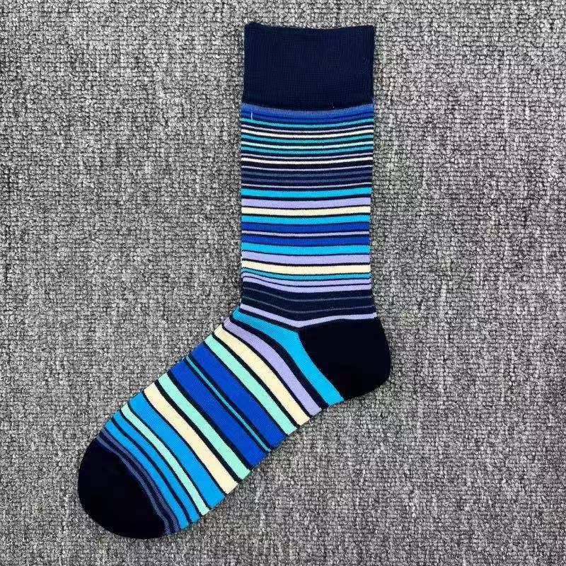 Happy Socks Men's Colorful Cartoon Astronaut Planet Floral Mid-Calf Socks, Large Size - Trendy Swedish Brand.