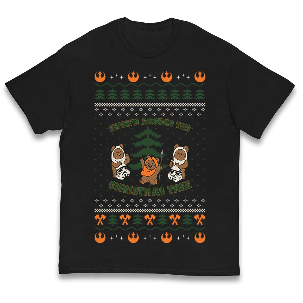 Star Wars Ewok'n Around The Christmas Tree Christmas Kids T Shirt