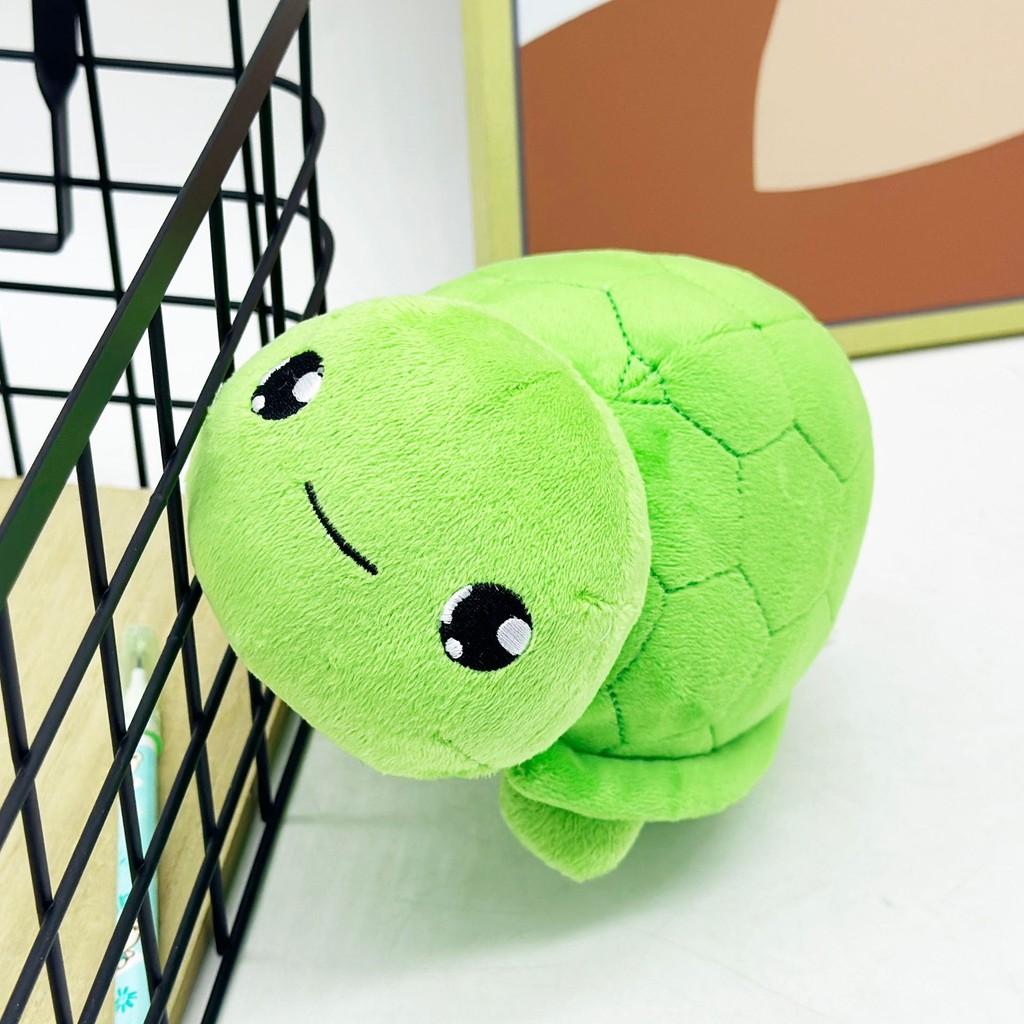 Vedal Vtuber Green Turtle Character Plush Toy Short Pile Fabric Kids Room Decor