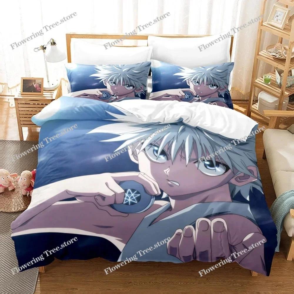 Новый комплект постельного белья Hunter X Hunter Киллуа Односпальный Двуспальный Полный Queen King Размер Постельное белье Для взрослых Детей Домашний Декор Пододеяльник Подарок029